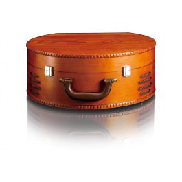 Lenco Tocadiscos de Maleta TT-34 con USB, Tracción por Correa, Automático, Madera, 33/45/78 RPM, Altavoces Integrados