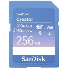 Sandisk Creator SD UHS-II 256GB Tarjeta de Memoria SDXC, Clase 10, U3, V60, 280MB/s Lectura, 150MB/s Escritura Precio: 119.50000051. SKU: B175VGB6YS