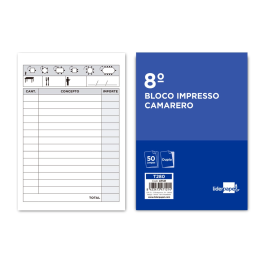 Liderpapel T280 Talonario Camarero Original y Copia 8º (105 x 155 mm) Precio: 6.50000021. SKU: B12SVSEBAX