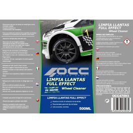 Occ Motorsport OCC47093 Limpia Llantas 500 mL Libre de Ácidos con PH Neutro y Efecto Rojo