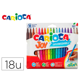 Carioca Rotulador Joy Caja de 18 Unidades Colores Surtidos Punta Fina