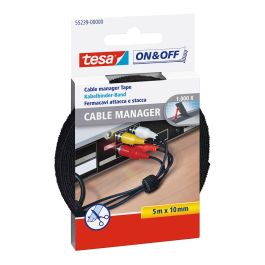 Tesa Organizador de cables cinta de cierre 5m x 10mm negro 55239