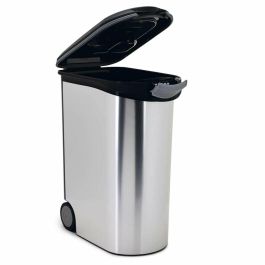 Curver Contenedor de croquetas 20kg de polipropileno alta calidad con cierre hermético para frescura, doble abertura, aspecto metálico gris Curver Contenedor de croquetas 20kg de polipropileno alta calidad con cierre hermético para frescura, doble abertura, aspecto metálico gris