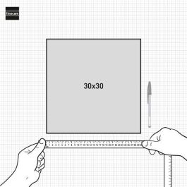 Finocam Calendario de Pared Números Grandes 30x30 cm Mv Neutro 2026 Anual con Espiral y Colgador para Oficina/Hogar