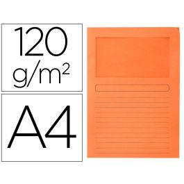 Subcarpeta Cartulina Q-Connect Din A4 Naranja Con Ventana Transparente 120 gr-M2 50 unidades Precio: 12.50000059. SKU: B1CZEYVF99