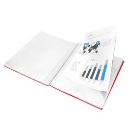 Carpeta Liderpapel Escaparate Con Espiral 20 Fundas Polipropileno Din A4 Rojo