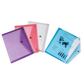 Carpeta Liderpapel Dossier Broche Polipropileno Din A4 Pack De 4 Colores Surtidos