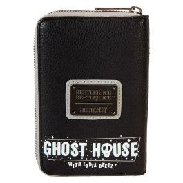 Loungefly Cartera Lydia Deetz Beetlejuice 2 Piel Vegana 15x10cm Billetera Compacta con Cremallera y Ranuras para Tarjetas