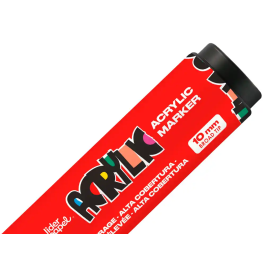 Liderpapel Rotulador Acrylic Base Agua Todo Tipo de Superficie Punta Rectangular 10 mm Rojo