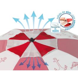 Atosa Sombrilla de Playa de Aluminio con UPF 50+, Orientable, Rojo, 200 cm