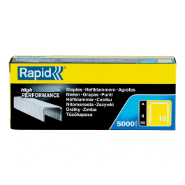 Rapid Grapas 13/4 Galvanizada Caja 5000 Unidades Acero Alto Rendimiento Corte Precisión Grapas Finas Alambre Delgado