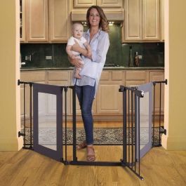 Barrera de seguridad - DREAMBABY - DENVER - 3 paneles - 85,5-200 x 74 cm - Bidireccional - Negra Barrera de seguridad - DREAMBABY - DENVER - 3 paneles - 85,5-200 x 74 cm - Bidireccional - Negra