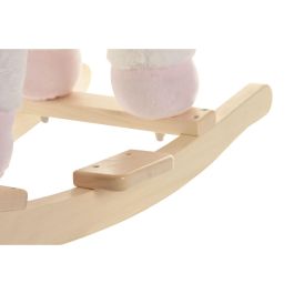 DKD Home Decor Mecedora Kids Unicornio Blanco y Natural 33 x 50 x 64 cm - Asiento 42 cm
