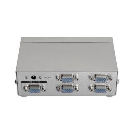 AISENS A116-0085 Divisor Duplicador Vídeo SVGA 4 Puertos para 4 Monitores 1920x1440 Carcasa Metálica Gris