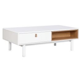 Mesa de Centro Home ESPRIT Blanco Natural Poliuretano Madera MDF 120 x 60 x 40 cm Precio: 346.94999977. SKU: B1G2M5VLZK