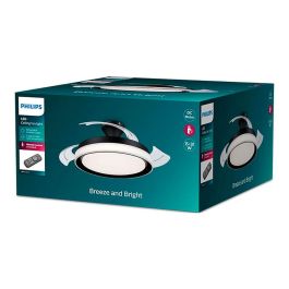 Philips Ventilador de Techo LED Bliss Negro 28W+35W Aspas ø106 cm con Mando a Distancia