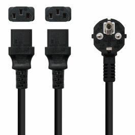 NANOCABLE Cable alimentacion CEE7/M - 2xC13/H, 3 m