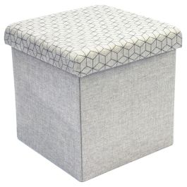 Caja-Puf Plegable Gris Claro Home Deco Factory