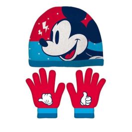 Gorro y Guantes Mickey Mouse Happy smiles Azul Rojo Gorro y Guantes Mickey Mouse Happy smiles Azul Rojo