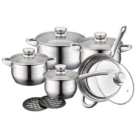 Batería de Cocina Royalty Line 1232 Negro Acero 12 Piezas