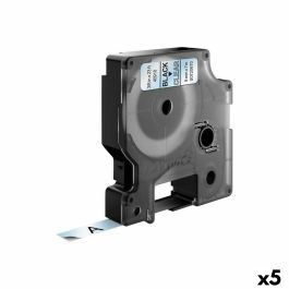 Cinta Laminada para Rotuladoras Dymo D1 40910 9 mm LabelManager™ Transparente Negro (5 Unidades)