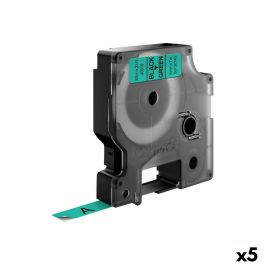 Cinta Laminada para Rotuladoras Dymo D1 40919 9 mm LabelManager™ Negro Verde (5 Unidades)