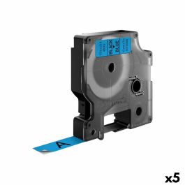 Cinta Laminada para Rotuladoras Dymo D1 45016 12 mm LabelManager™ Azul Negro (5 Unidades)
