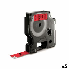 Cinta Laminada para Rotuladoras Dymo D1 45017 12 mm LabelManager™ Rojo Negro (5 Unidades)