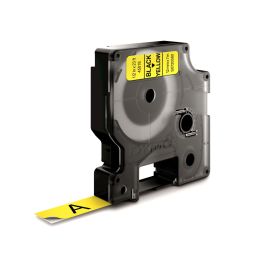 Cinta Laminada para Rotuladoras Dymo D1 45018 12 mm LabelManager™ Amarillo Negro (5 Unidades)