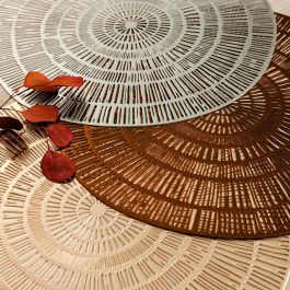 Mantel Individual Quid Habitat Espiral Plateado 38 cm (Pack 12x)