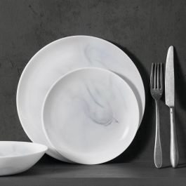 Set 4 Platos Hondos Opal Diwali Marbre Blan Luminarc 20 cm