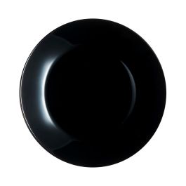 Plato Llano Vidrio Zelie Negro Luminarc 25 cm