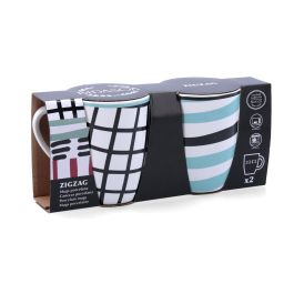 Set 2 Mugs Porcelana Surtidos Zigzag Bidasoa 33 cL