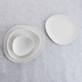 Plato Irregular Porcelana Fosil Bidasoa 28x24,8x2,5 cm (6 Unidades)