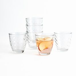 Set 6 Vasos Bajos Vidrio Waves Quid 26 cL