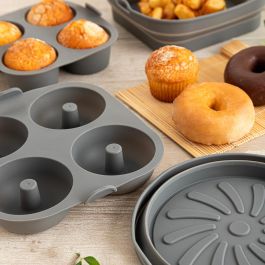 Molde Silicona 4 Donuts Naturalia Quid 19x19x5,5 cm