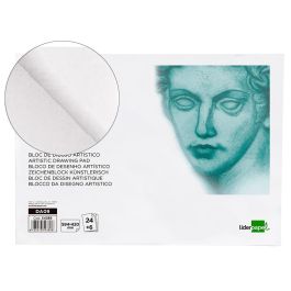 Bloc Dibujo Liderpapel Artistico Encolado 594x420 mm 24+6 Hojas 120 gr-M2 Sin Recuadro