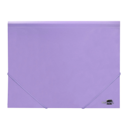 Liderpapel Carpeta Tres Solapas Polipropileno DIN A4 Color Lavanda Opaco Cierre Gomas Lomos Flexibles Capacidad 100 Hojas 400 Micras