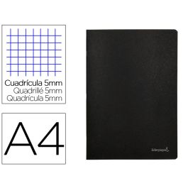 Libreta Liderpapel Tapa Negra A4 80 Hojas 60 gr-M2 Cuadro 5 mm Con Doble Margen 10 unidades Precio: 22.49999961. SKU: B12PT3R9VL