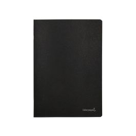 Libreta Liderpapel Tapa Negra A5 80 Hojas 60 gr-M2 Cuadro 5 mm Con Doble Margen 10 unidades