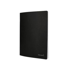 Libreta Liderpapel Tapa Negra A5 80 Hojas 60 gr-M2 Liso Con Doble Margen 10 unidades