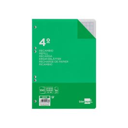 Recambio Liderpapel Cuarto 100 Hojas 60 gr-M2 Rayado Nº 46 6 Taladros