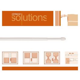 Cintacor Portavisillo plano extensible blanco ø1,1 x 80 - 145 cm, 2 uds