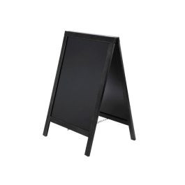 Pizarra Negra Liderpapel Caballete Doble Cara De Madera Con Superficie Para Rotuladores Tipo Tiza 55x85 cm