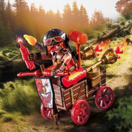 PLAYMOBIL 71486 Carro de Carreras de Kahboom, Figurita de Caballero Bufón de Novelmore con Dinamita y Antorchas, Juguete de Construcción para Niños a Partir de 4 Años