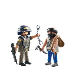 Figura policía con ladrón playmobil