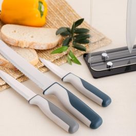 Quid Taco de Cuchillos y Tijera Oasis de Metal Gris - 5 Piezas, Libre de BPA
