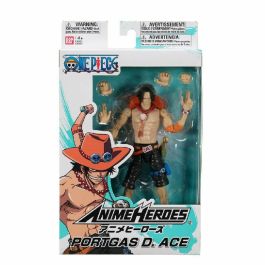 Bandai 36934 Anime Heroes One Piece Figura de Portgas D. Ace 17 cm