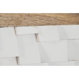 DKD Home Decor Cabecero de Cama Moderno de Madera de Mango Blanco y Natural 160x80 cm DKD Home Decor Cabecero de Cama Moderno de Madera de Mango Blanco y Natural 160x80 cm