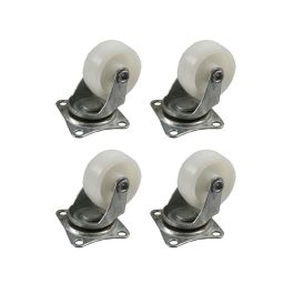 Edm Set de 4 ruedas giratorias 40mm blancas, acero inoxidable/goma, profesional y doméstico Precio: 2.98999954. SKU: S7900494